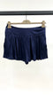 Shorts plissè raso di seta