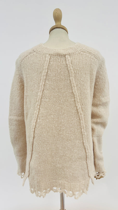 Maglione fondo forato