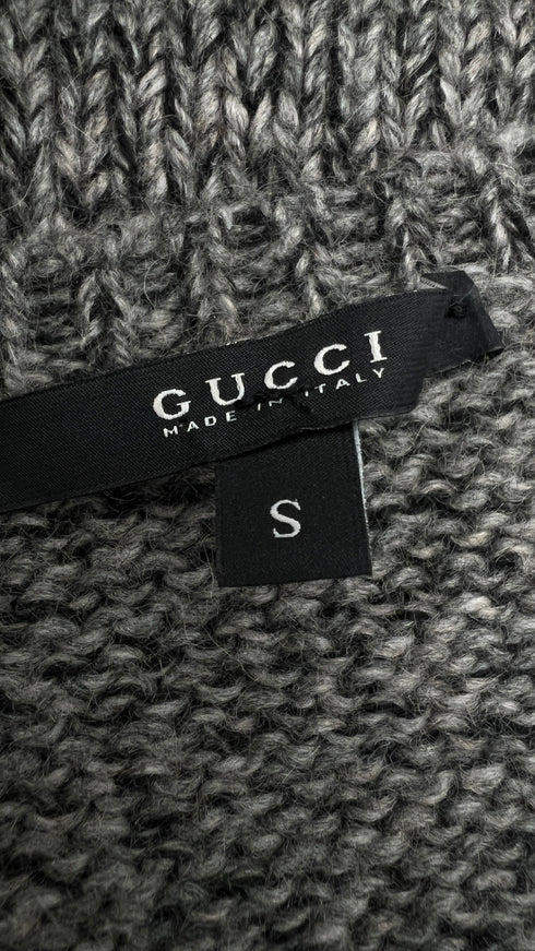 Maglia con ricami e strass