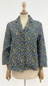 Blazer in velluto a fiori