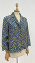 Blazer in velluto a fiori
