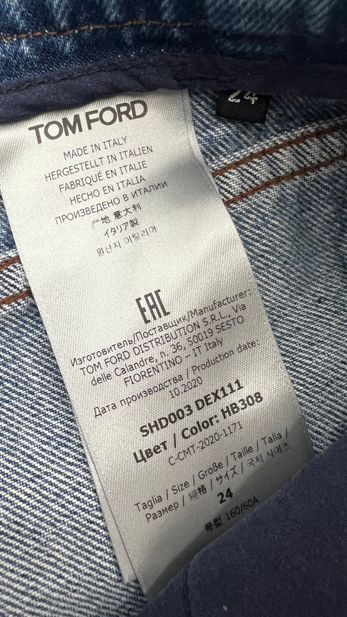 Shorts in jeans con cartellino