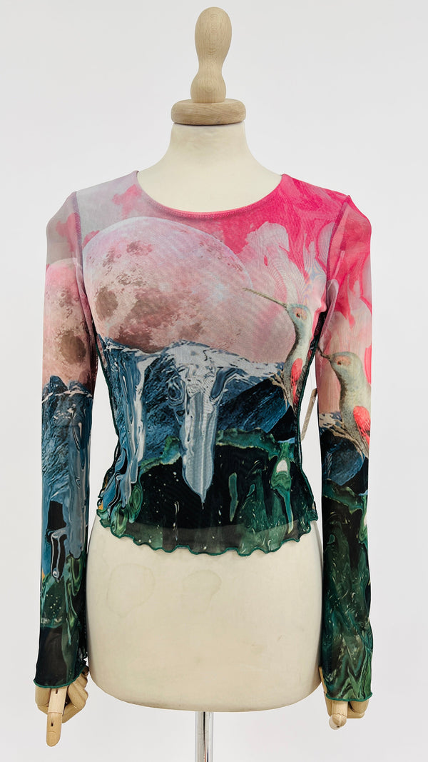 Longsleeve corta mesh