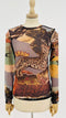 Longsleeve mesh girocollo