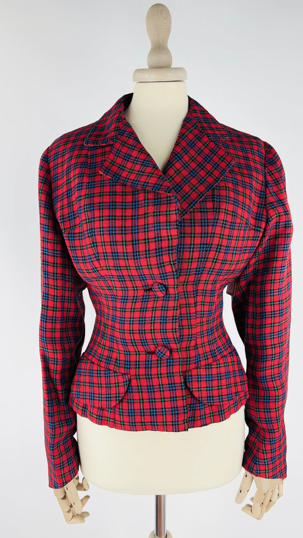 Blazer tartan corto