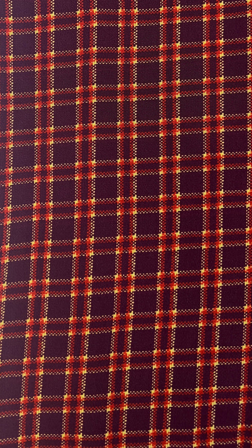 Abito midi motivo tartan