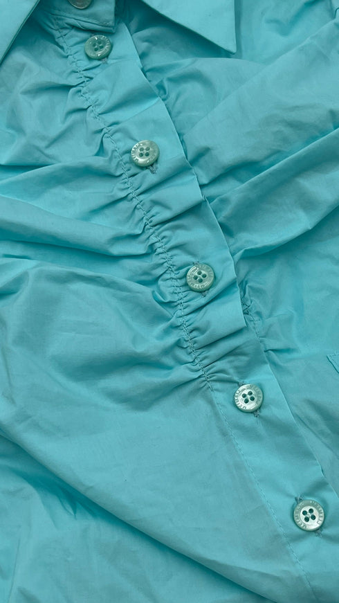 Camicia smanicata arricciata