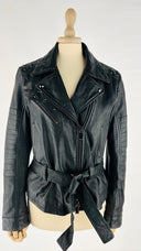 Biker in pelle nero High