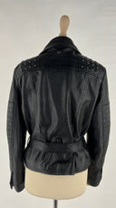Biker in pelle nero High