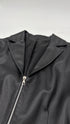 Giacca lunga in pelle vintage