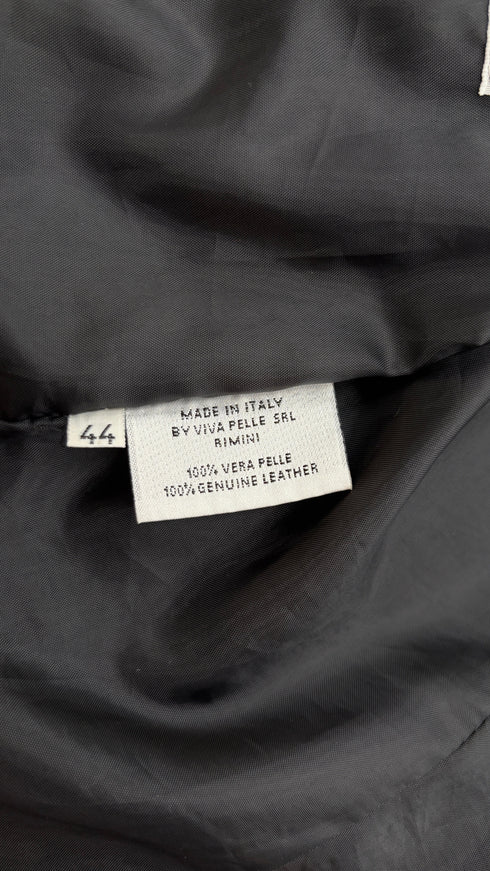 Giacca lunga in pelle vintage