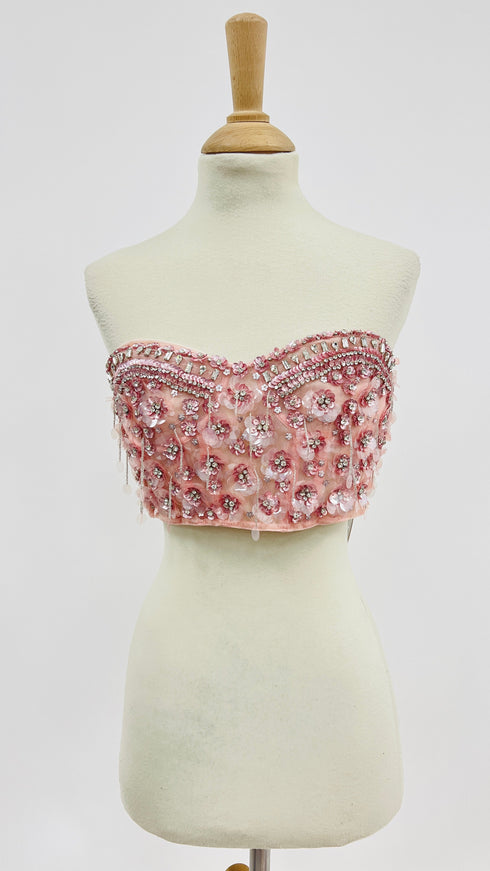 Bustino paillettes fiori