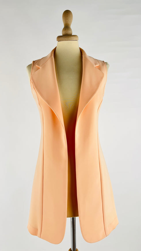 Gilet lungo aperto