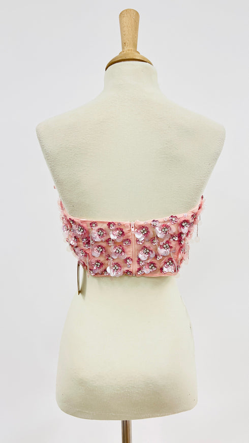 Bustino paillettes fiori