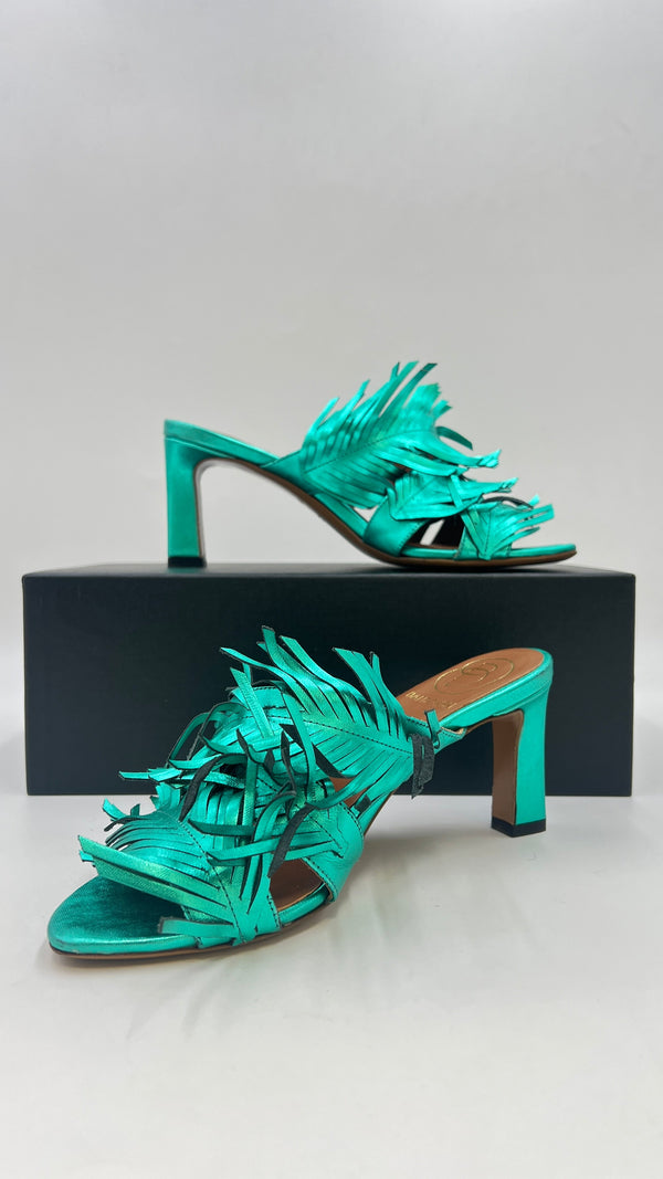 Mules frange lamé N.37