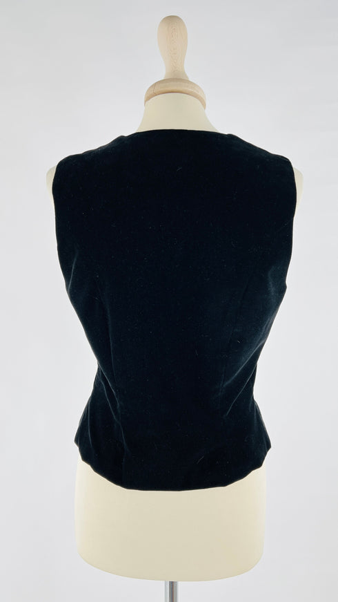 Gilet in velluto nero
