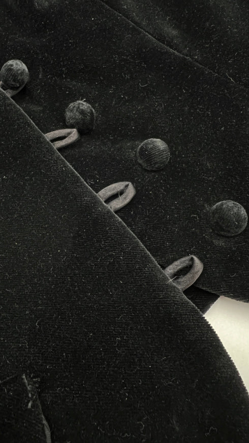 Gilet in velluto nero