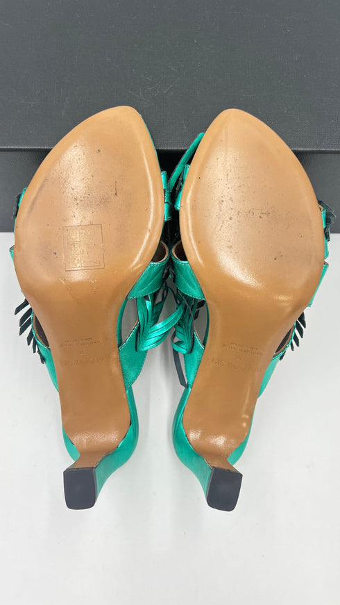 Mules frange lamé N.37