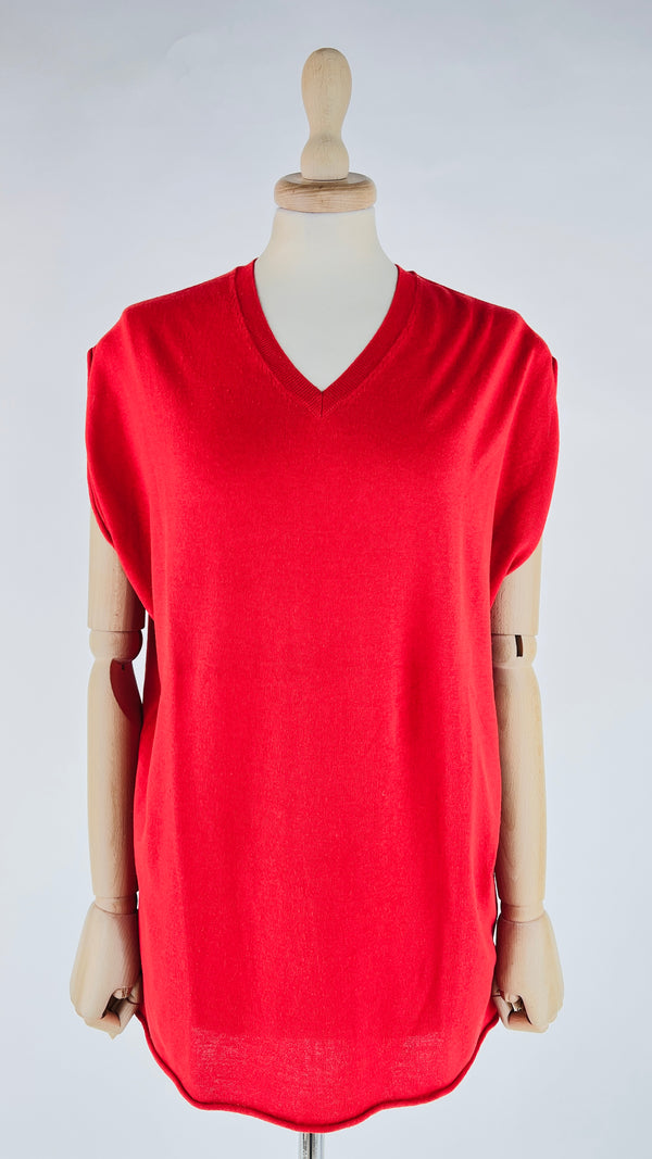 Maglia a V seta e cashmere