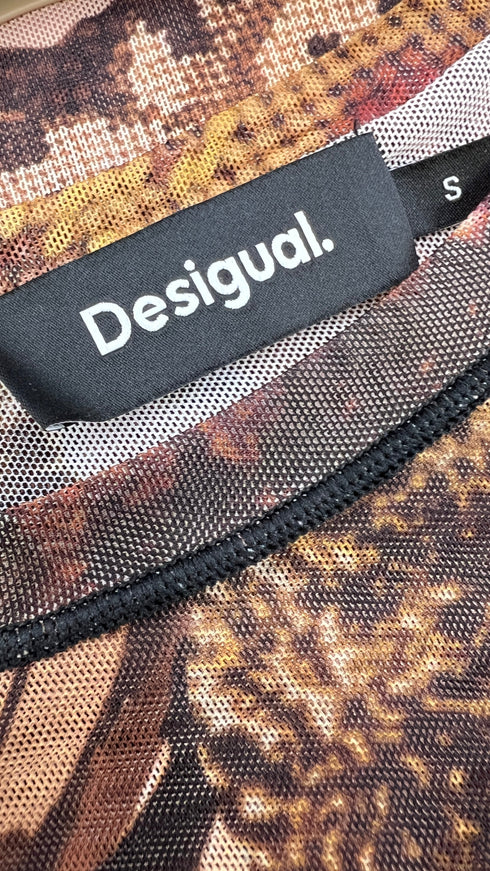 Longsleeve mesh girocollo