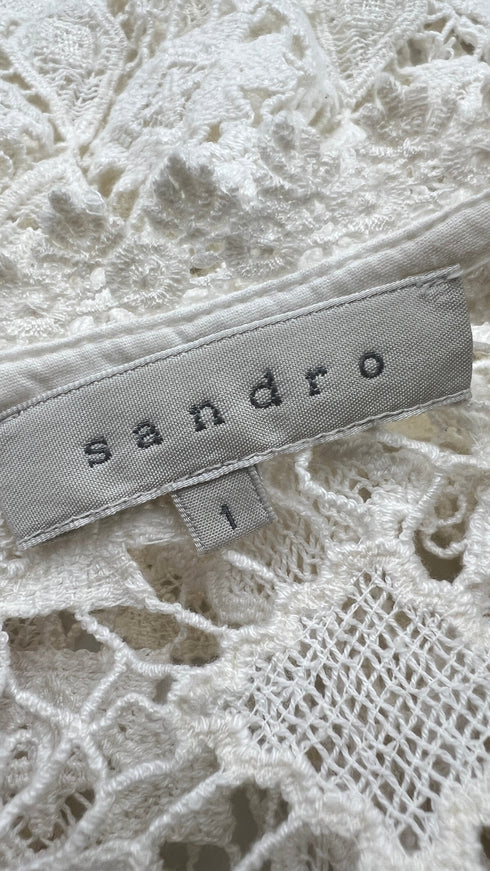 Top in pizzo bianco