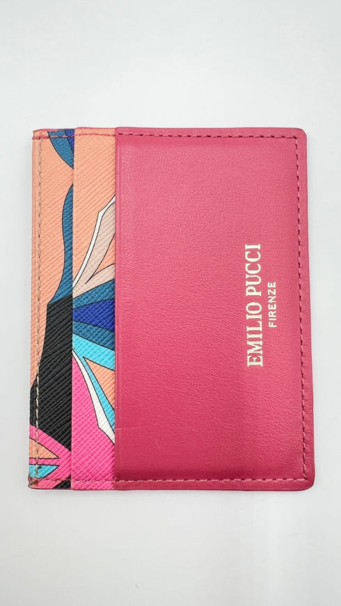 Portacarte in pelle stampata