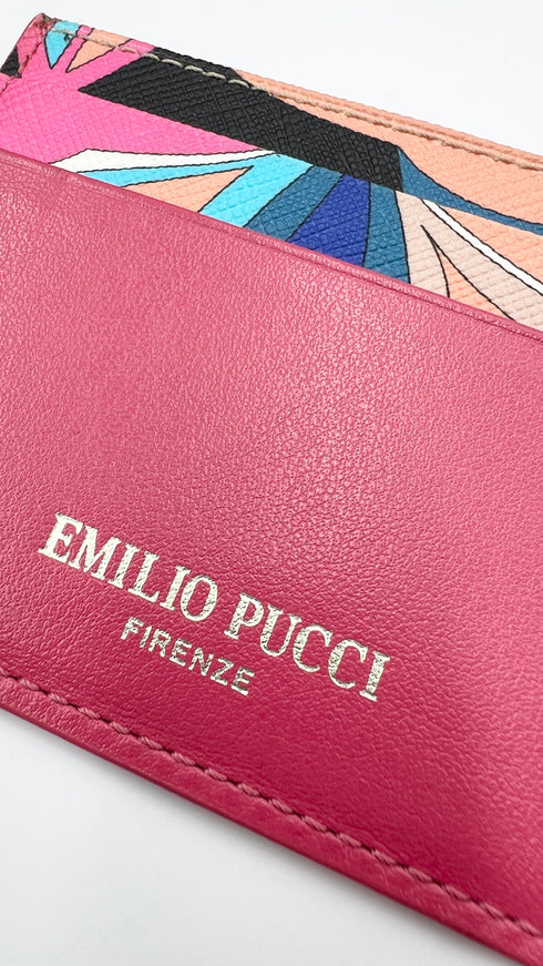 Portacarte in pelle stampata