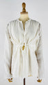 Blusa in lino bianco