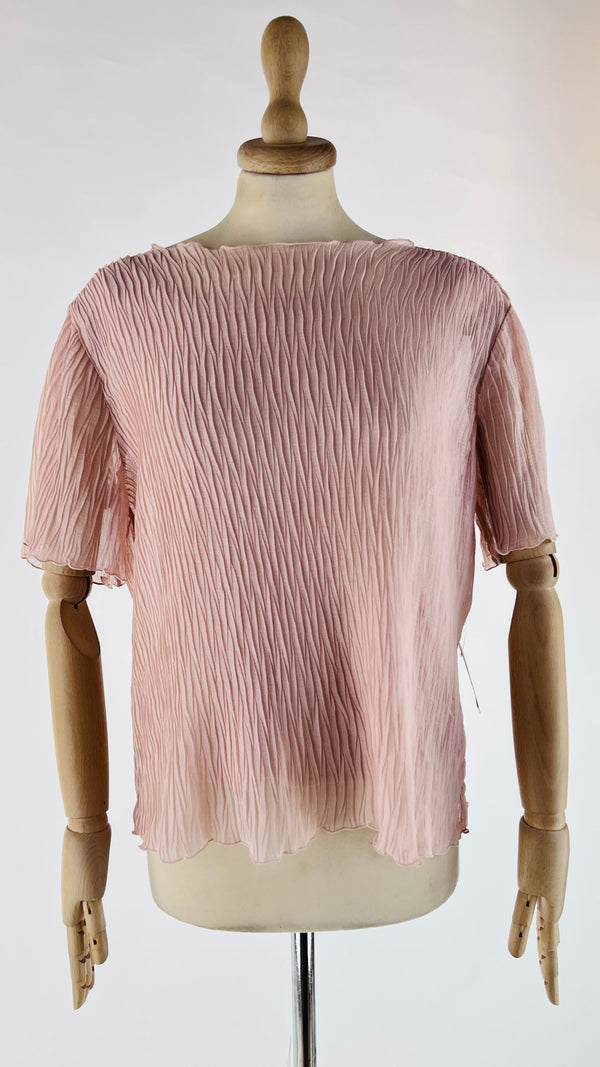 Top organza plissé