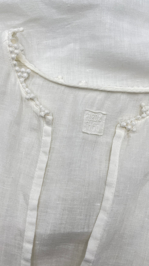 Blusa in lino bianco