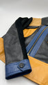 Giacca in pelle patchwork