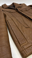 Giacca in pelle marrone GUCCI