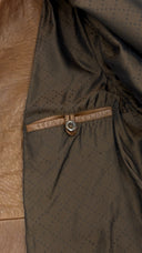 Giacca in pelle marrone GUCCI