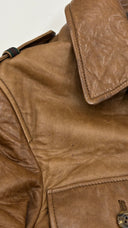 Giacca in pelle marrone GUCCI