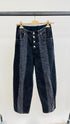 Pantaloni patchwork righe