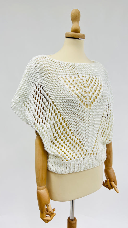 Top in maglia traforato