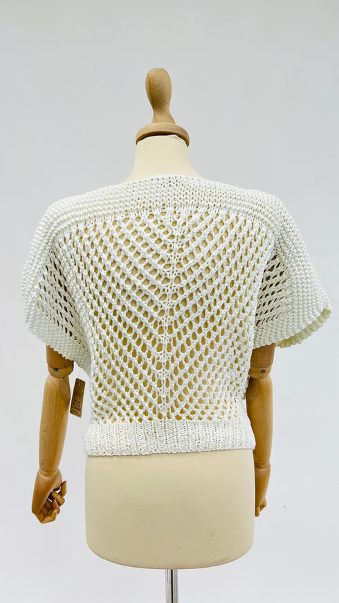 Top in maglia traforato
