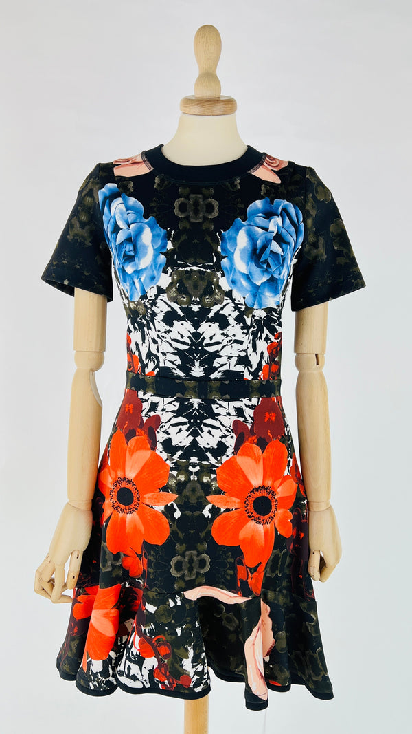 Abito midi neoprene stampato