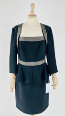 Abito midi con volant e inserti lamé MUSANI couture