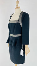 Abito midi con volant e inserti lamé MUSANI couture