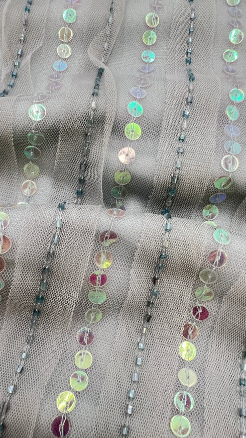 Abito midi tulle e paillettes