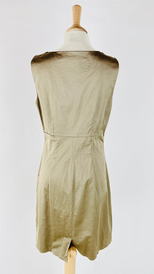 Abito midi satin nocciola