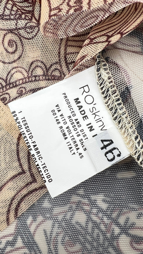 Longsleeve in tulle con cartellino