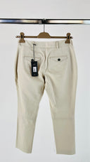 Pantaloni gamba stretta con pince e cartellino Tonello