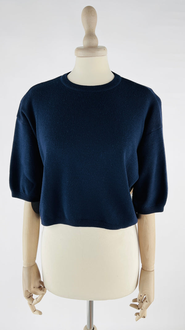 Maglia boxy blu