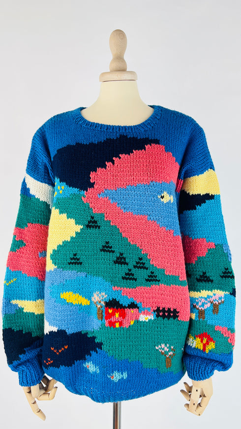 Maglione oversized multicolor