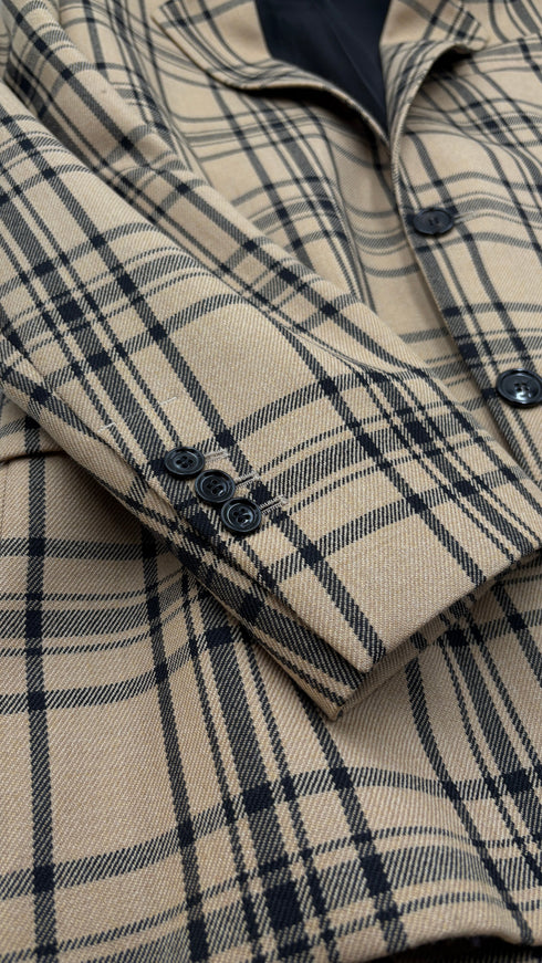 Blazer lungo check