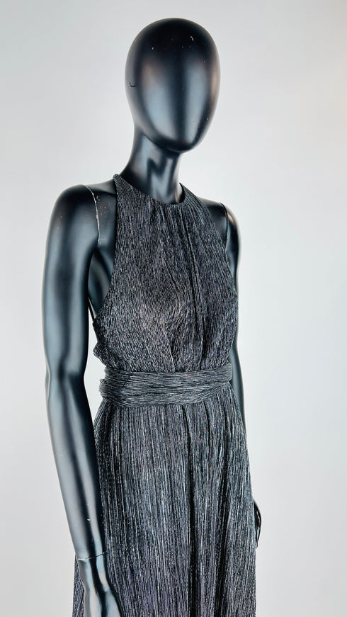 Abito lungo lurex con cartellino