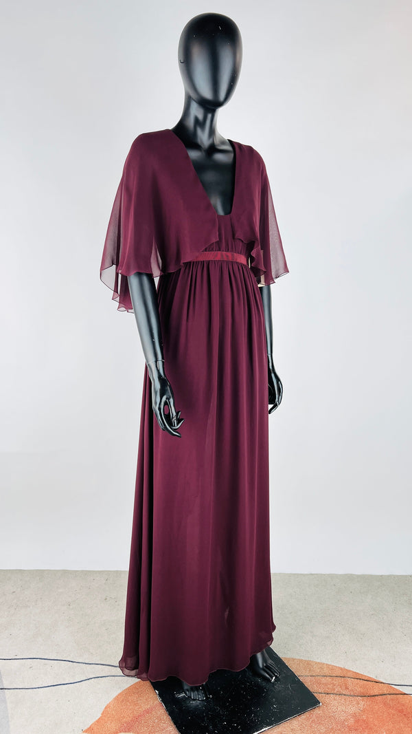 Abito lungo in crepe con cartellino