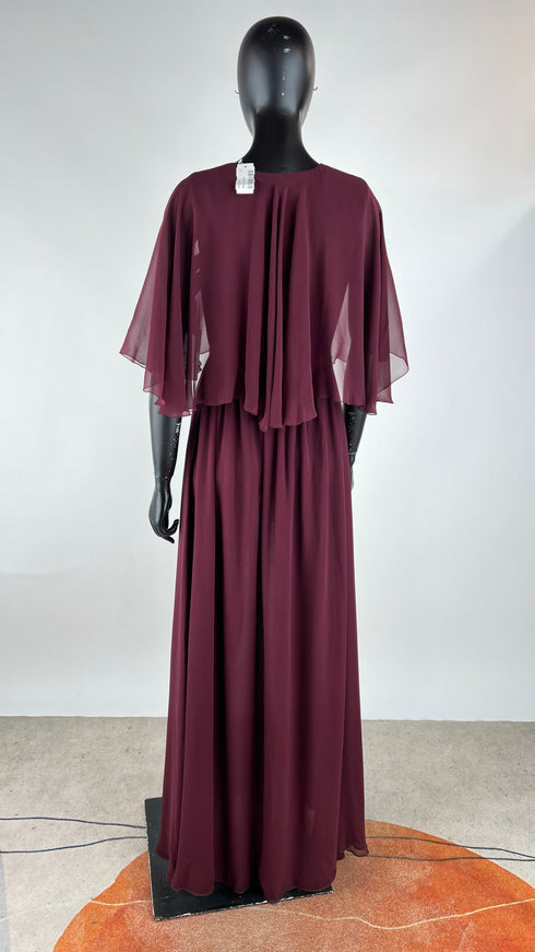 Abito lungo in crepe con cartellino